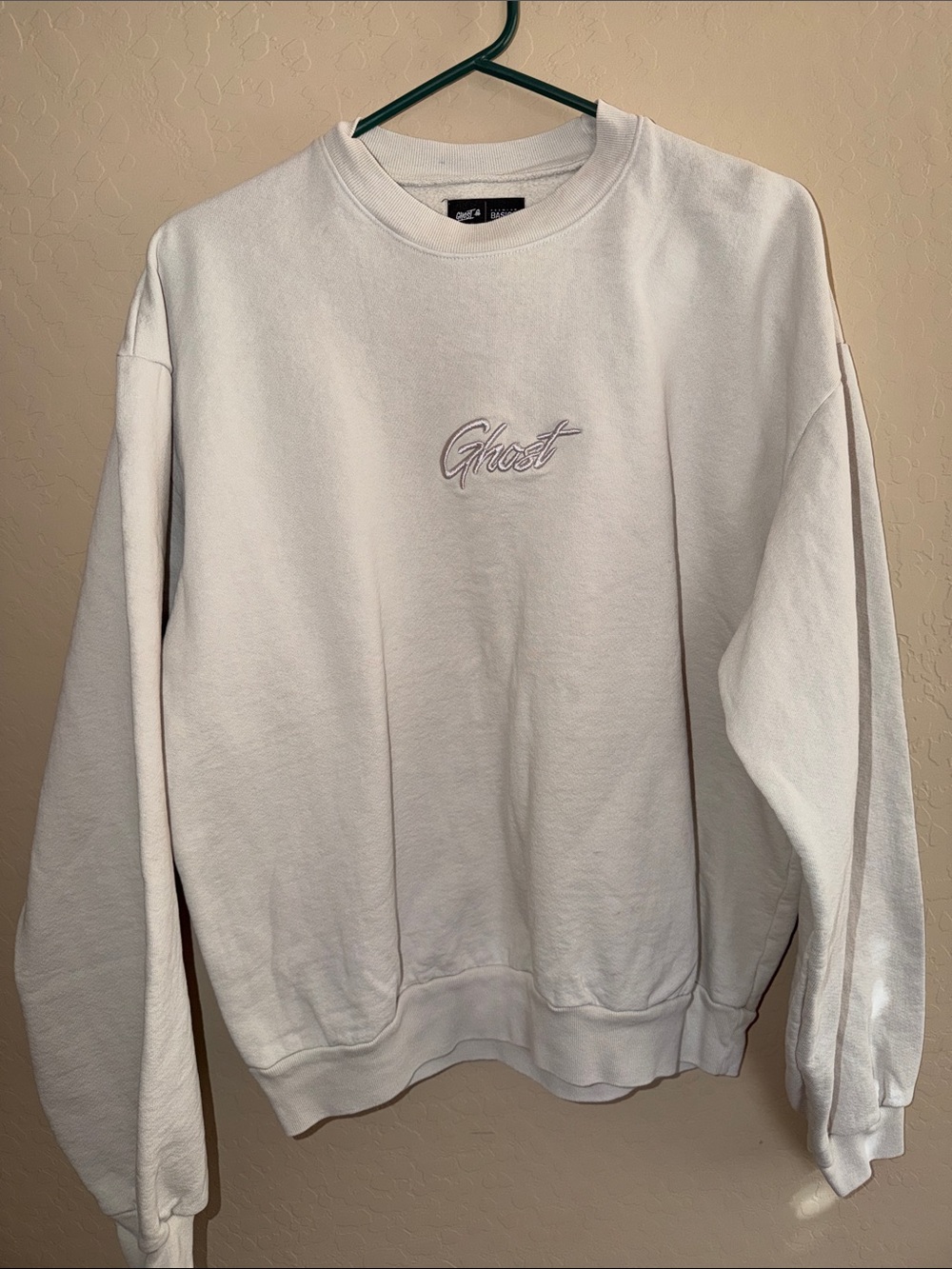 Ghost Beige Crewneck Sweatshirt with 'Ghost' Script